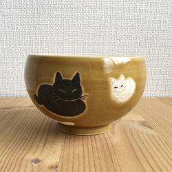 ねこの抹茶茶碗（黄瀬戸） 13枚目の画像