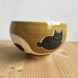 ねこの抹茶茶碗（黄瀬戸） 11枚目の画像