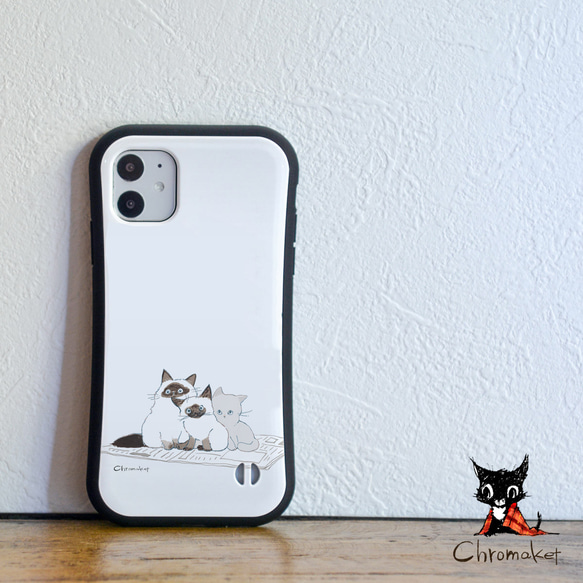 スマホケース iPhone16ケース グリップケース 猫 ねこ iPhone