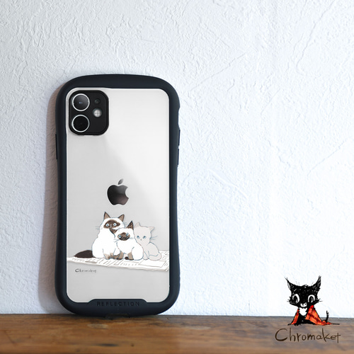 スマホケース iPhone16ケース グリップケース 猫 ねこ iPhone