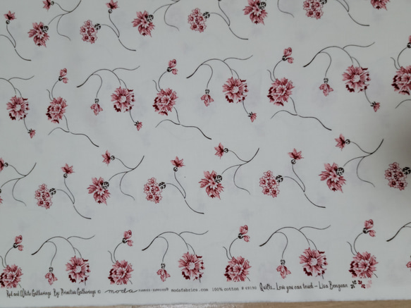 moda fabrics RED AND WHITE GATHERINGS #49190-11 3枚目の画像