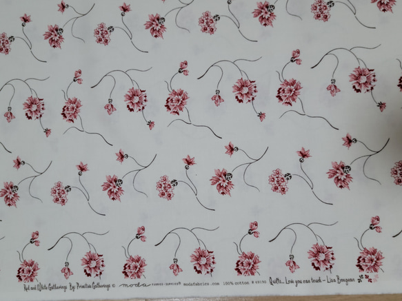 moda fabrics RED AND WHITE GATHERINGS #49190-11 2枚目の画像