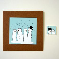 【早割クリスマス2022】アーティストの手作りクリスマスカード　04  ペニー　&　フランク　A   xmas-04 7枚目の画像