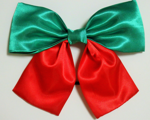 No.617リボンヘアゴム☆クリスマス☆２個セット cbd9624be826b08dd52e417fa85ebc