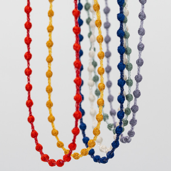 最軽量 刺繍 ネックレス 】ナノスフィア 糸 軽い カラフル