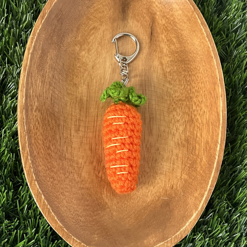 あみぐるみキーホルダー＊ にんじん キーホルダー ぽん 通販 14756278