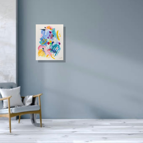 カラフルな世界 現代アート 絵画 抽象画 原画 アートパネル