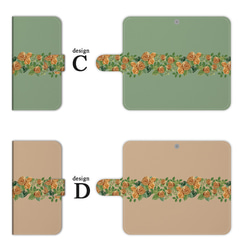 スマホケース 手帳型 カバー iPhone15 14 pro SE Galaxy ほぼ全機種対応 花柄 薔薇 送料無料 4枚目の画像