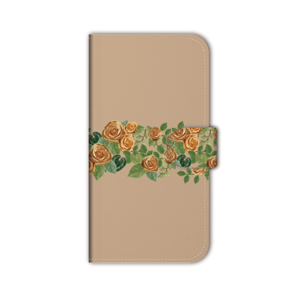 スマホケース 手帳型 カバー iPhone15 14 pro SE Galaxy ほぼ全機種対応 花柄 薔薇 送料無料 9枚目の画像