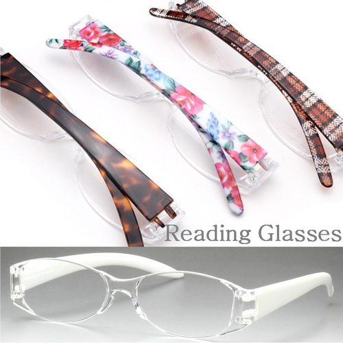 老眼鏡 割れにくいポリカーボネート材 プラスチック ふちなし おしゃれ