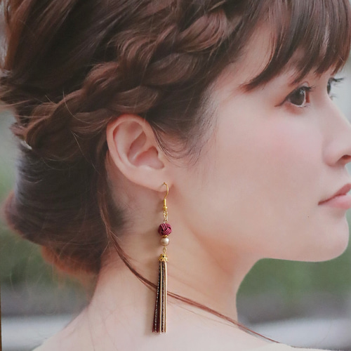 ☆❤️ ピアス　水引　イヤリング　和装　　タッセル　着物 ☆❤️ ピアス 水引 イヤリング 和装 パール 洋装 タッセル 着物