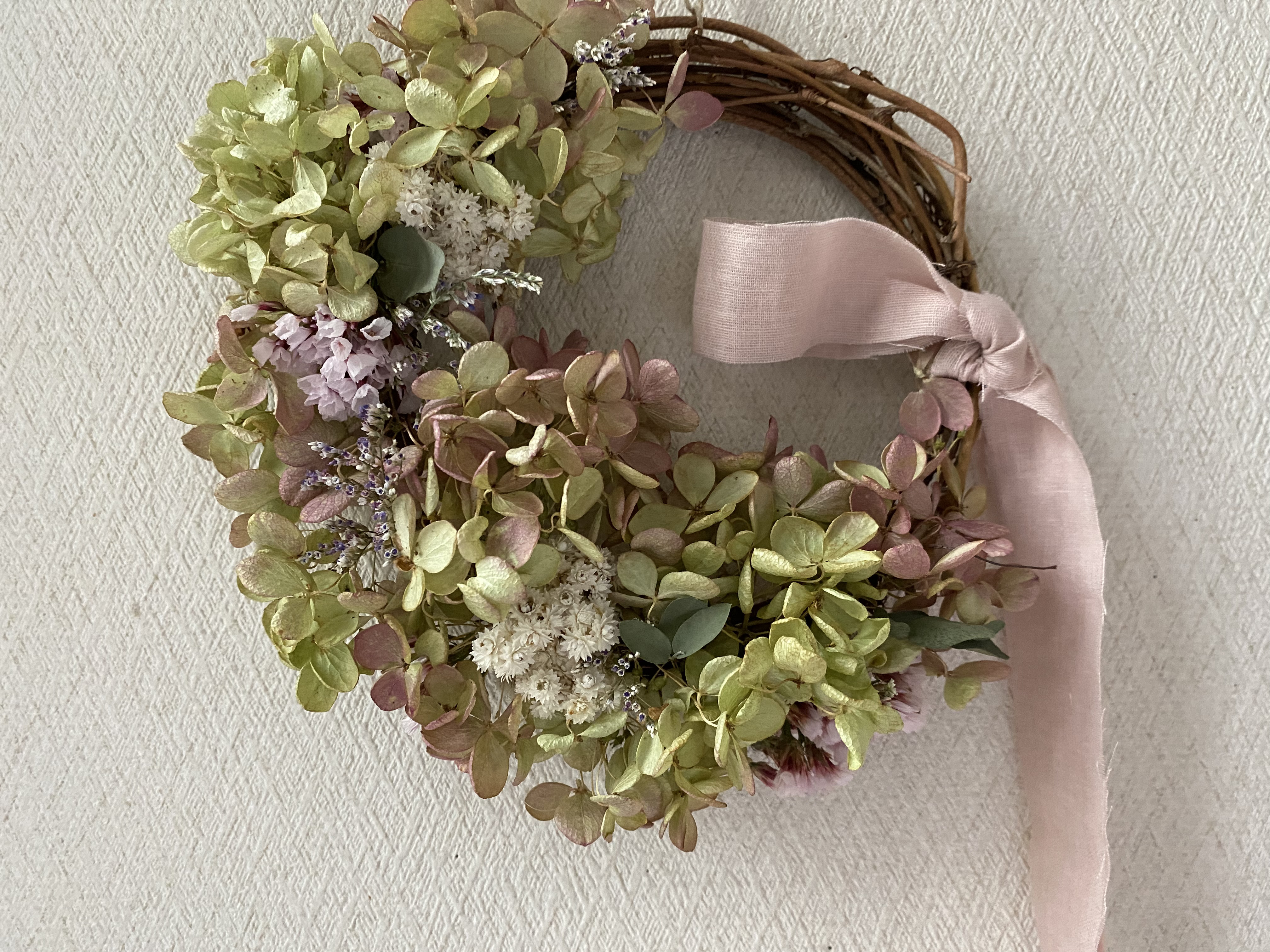 幸せ色のリース 秋色紫陽花 ミナヅキ wreath ドライフラワー リース ...