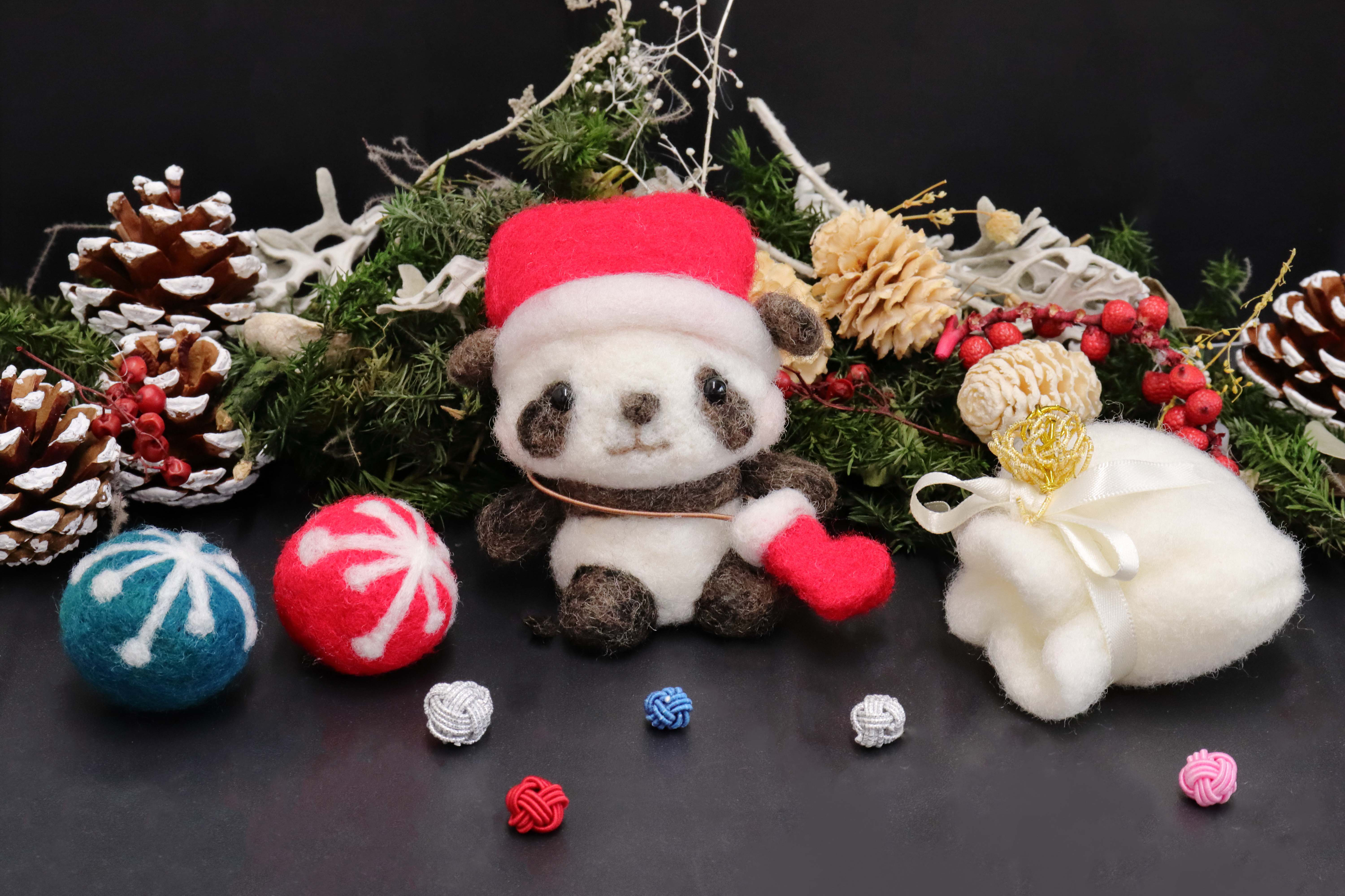 クリスマス サンタ 羊毛フェルト パンダ 羊毛氈 toiro 的作品 14756712