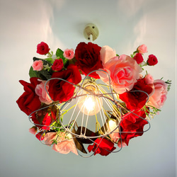 ローズ薔薇バラRose フラワーペンダントライト   モダン オシャレ照明 3枚目の画像