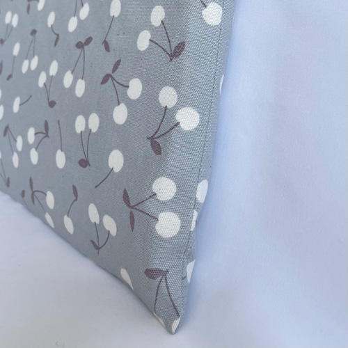 サイズオーダー可】入園入学3点セット くすみブルー さくらんぼ リボン