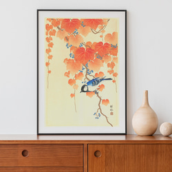 秋のポスター、小原古邨、紅葉、和モダンだけじゃない、応用が