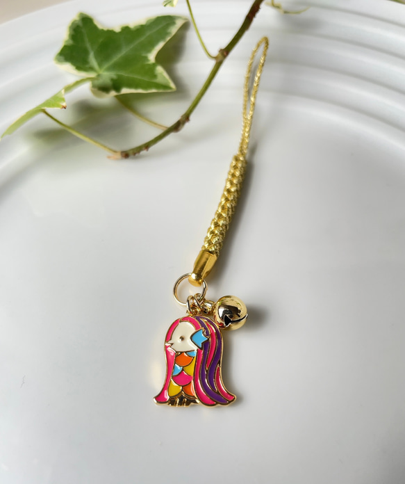 アマビエ様 疫病退散 ストラップ&チャーム 携帯ストラップ INFINITY  