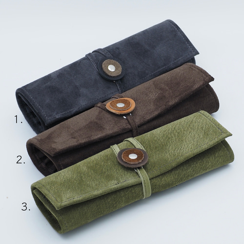 楽天市場】スエード ペンケースの通販 KUGIRIレザー スエード ペンケース