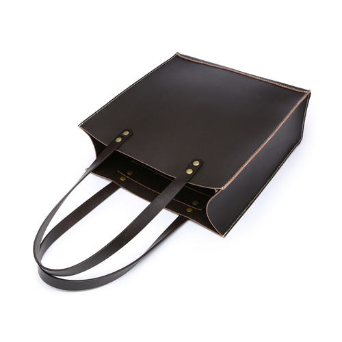 トートバッグ 縦長 A4 本革 レザー ヌメ革 肩掛け シンプル カジュアル