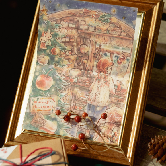 クリスマス の ヤドリギ ブローチ (白の実・透明の実） 13枚目の画像