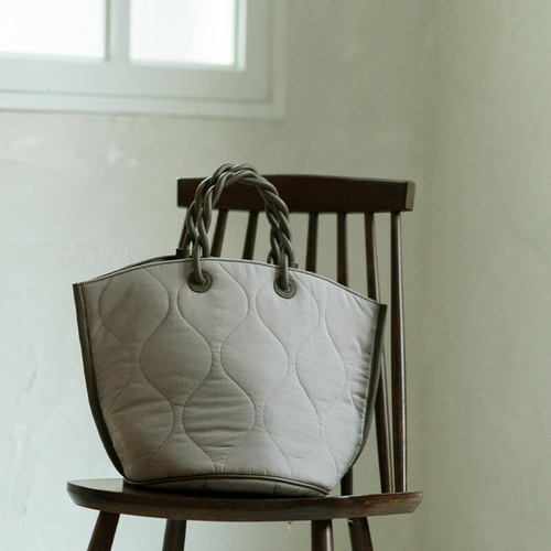 トートバッグ ツイストハンドル A4 PUレザー 通勤 通学 グレージュ