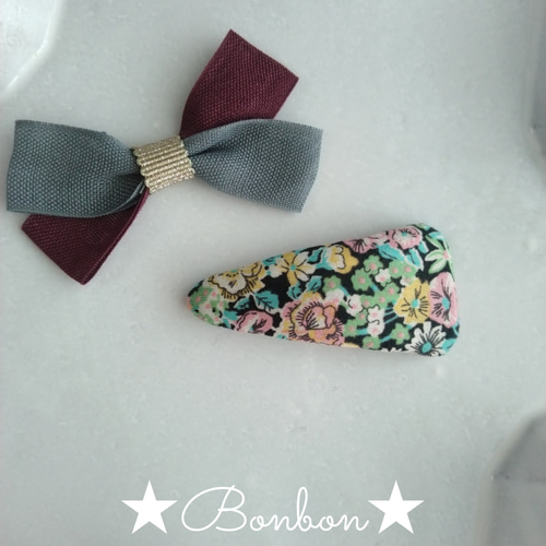 ヘアクリップ パッチンピン ヘアピン リバティ ベビー キッズ 雑貨  