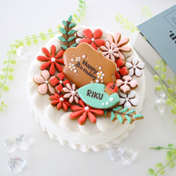 【アイシングクッキー】　花　フラワー　ケーキ　飾り　赤　ピンク 8枚目の画像