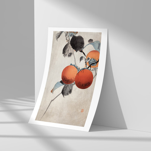 本物！小原古邨　柿に目白　木版画　新版画 81CWLGyXXML._AC_UL210_SR210,