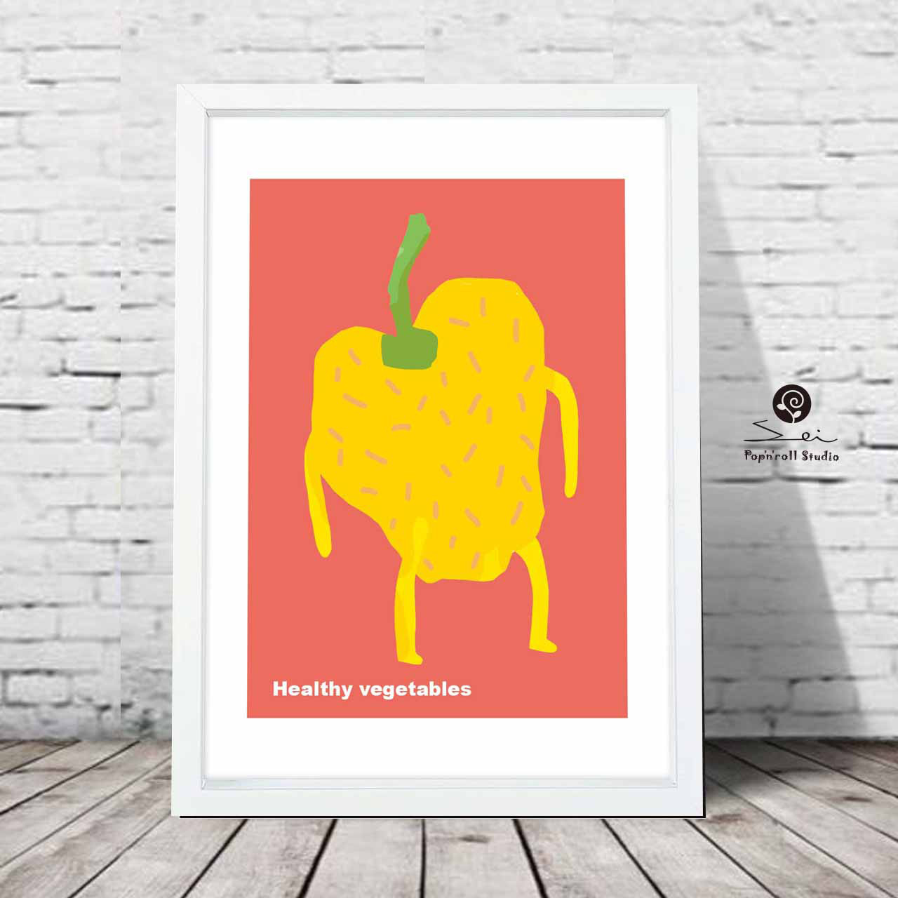 野菜　お気に入り8000件突破　イラスト　かわいい   ポスター　 アート　アートポスター　772