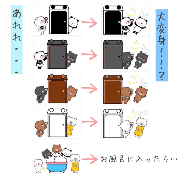 スケッチブックシアター　しろくまぺんきやさん　保育教材　ペープサート　パネルシアター  手遊び　壁面 2枚目の画像