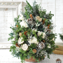 ✽5日以内発送✽【 ～white Xmas tree L size～】✽降り積もる雪のよう✽ シックなクリスマスに 2枚目の画像