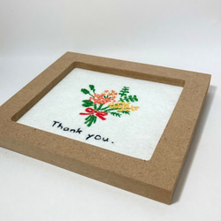 Thank you.花束刺繍 3枚目の画像