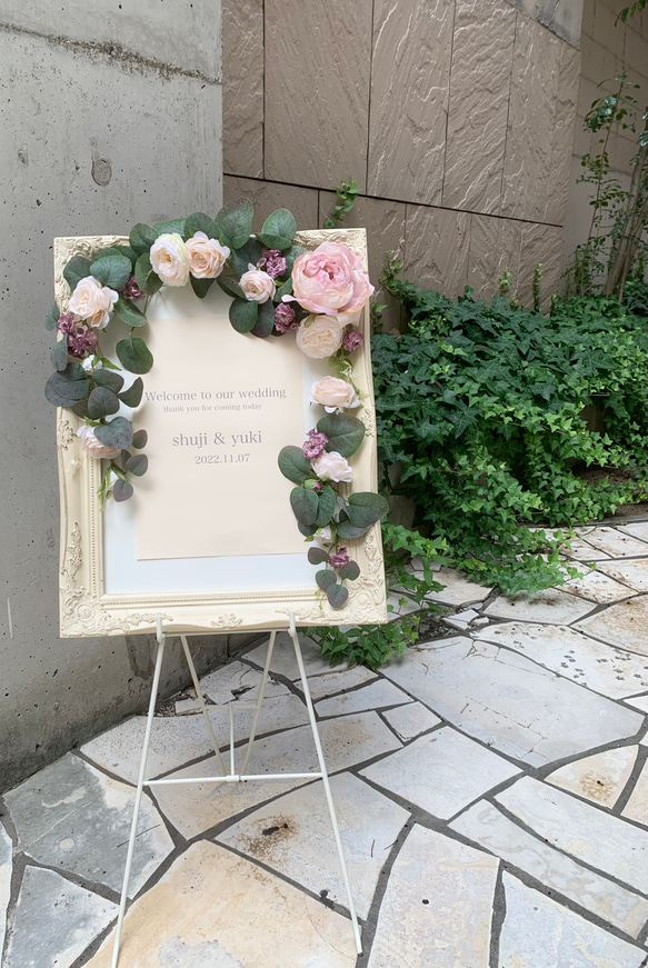 キティママページ ウェルカムボード トールペイント バラ