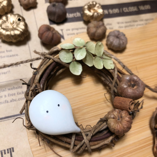 ナチュラルハロウィンのミニリースガーランド リース HONEY