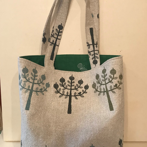 ハンドメイド ミナペルホネン choucho 麻ひもかごバック ハンドメイド ミナペルホネン choucho 麻ひもかごバック