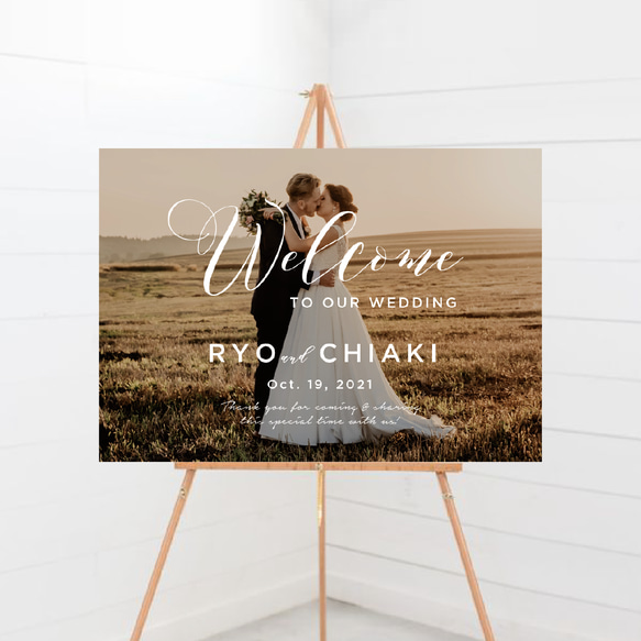 ウェルカムボード【wp_02】 A4 A3 A2 A1サイズ・パネル印刷 3枚目の画像