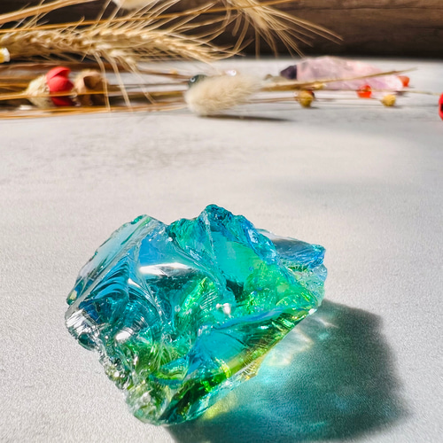 アンダラクリスタル ブルー グリーン その他インテリア雑貨 Shin Stone