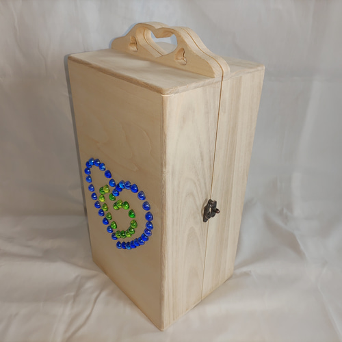 ミシン糸+ボビン 50個収納 便利な糸立て木製裁縫箱 ソーイングボックス