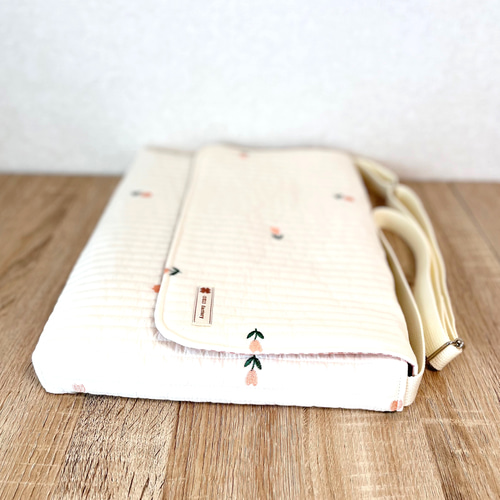 the campamento チューリップ　キルティング 図書袋チューリップ刺繍ラインキルティング その他入園グッズ
