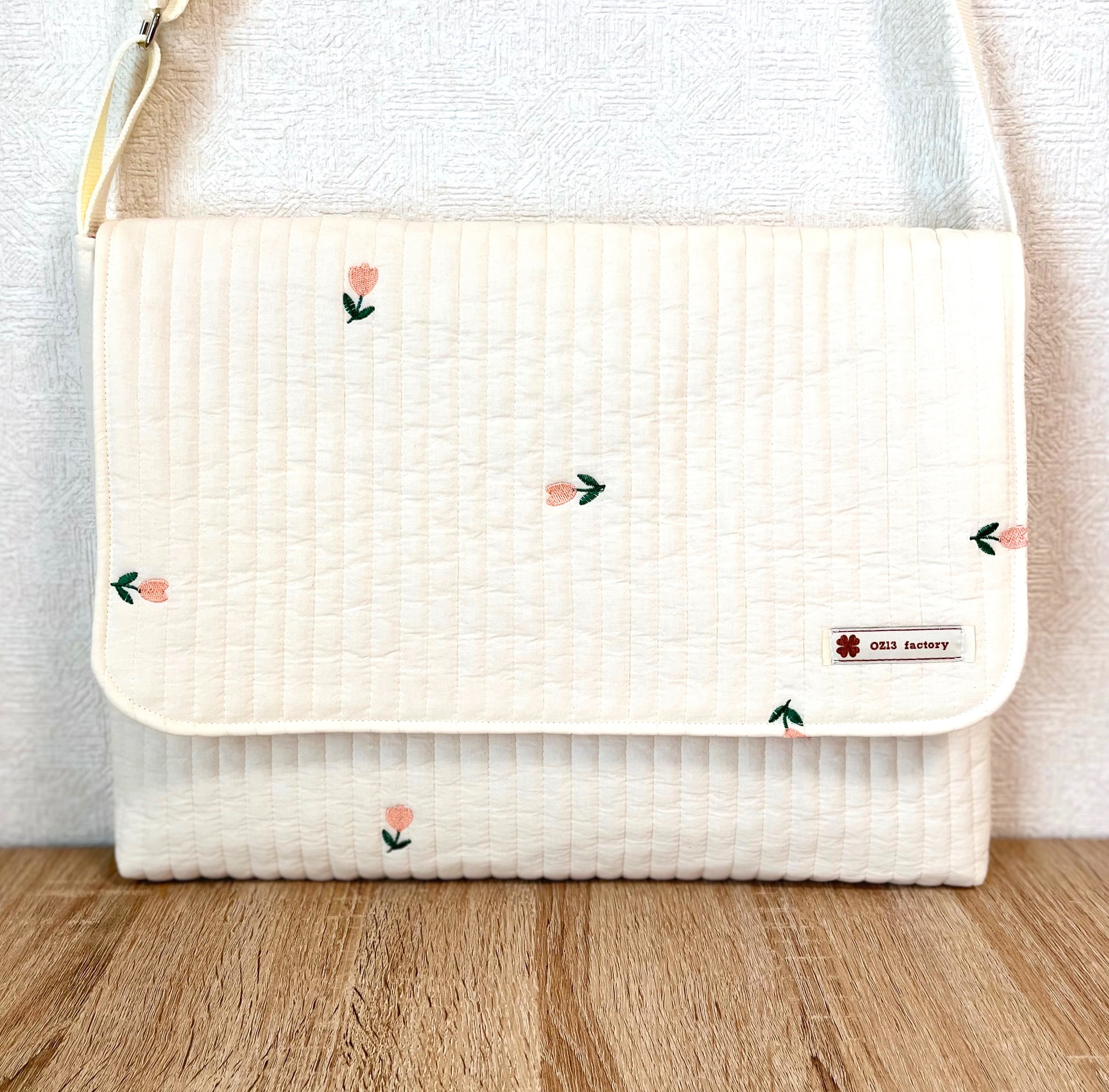the campamento チューリップ　キルティング 図書袋チューリップ刺繍ラインキルティング その他入園グッズ