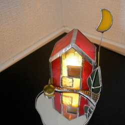 ✴︎:.｡赤い屋根の家と三日月のキャンドルホルダー♪（限定品）　 7枚目の画像