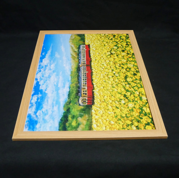 アートポスター【菜の花畑を走る小湊鉄道】 7枚目の画像