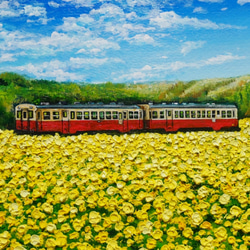 アートポスター【菜の花畑を走る小湊鉄道】 10枚目の画像