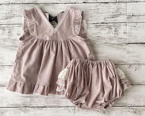 miiページ♡ピンクエプロンドレス♡ ドレスエプロンGirls パープルピンク | LibeRimater