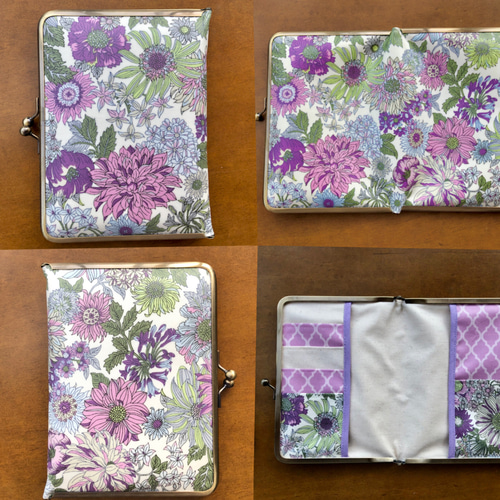 めいまま様 少し大きめ20cmライトパープルフラワー柄タグなし  