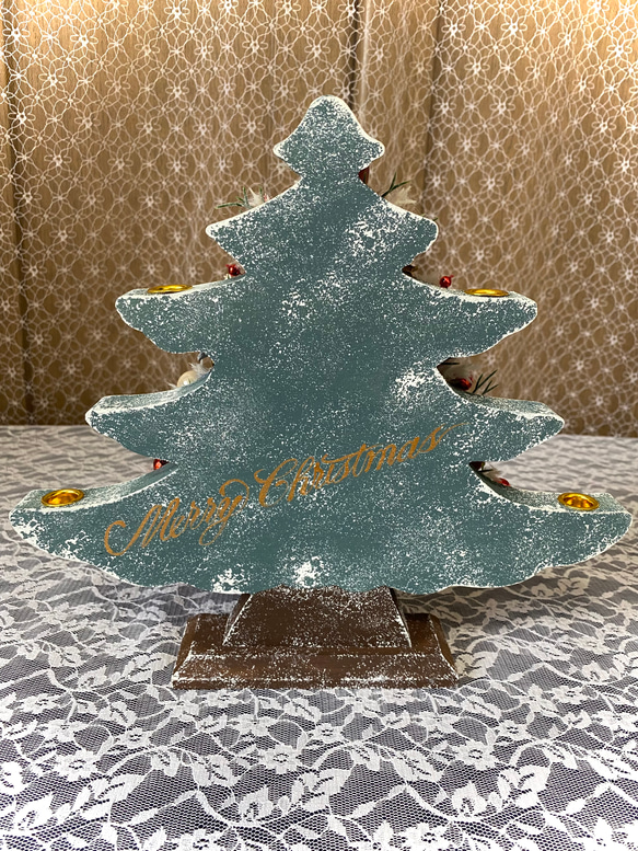 ＊Christmas tree☆woodクリスマスツリー☆アーティフィシャルフラワー＊ 6枚目の画像