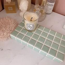 人気！韓国インテリア タイル家具！アクセサリー台 タイルプレート