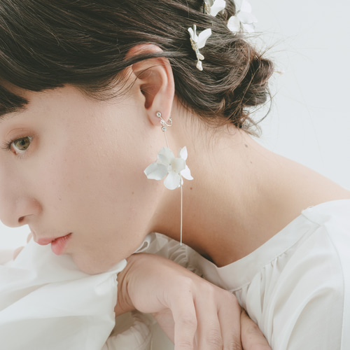 matt silver flower マットシルバー フラワー ピアス イヤリング matt silver flower マットシルバー フラワー ピアス イヤリング
