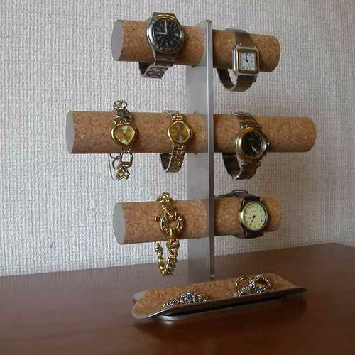 腕時計スタンド ステンレス製8本掛けインテリア腕時計収納スタンド