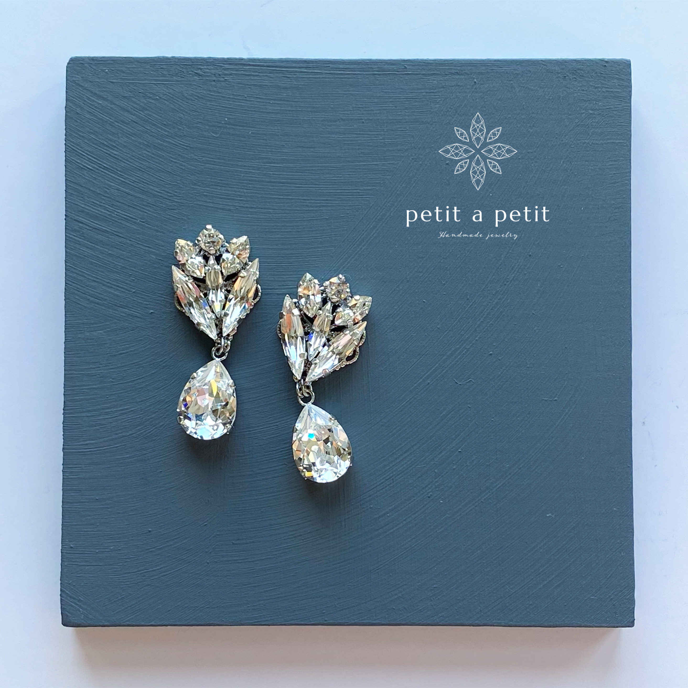 総スワロフスキー®︎ Feuille all bijoux  ウェディングピアスorイヤリング 4,538円